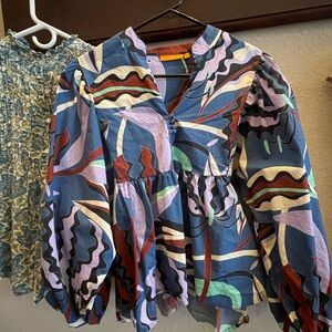 Oliphant Colorful Abstract Women's Top